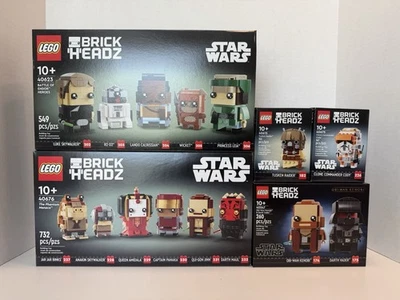 Lego Star Wars Brick Headz 40676, 40623, 40615, 40675, and 40547. Factory Sealed - Image 1 of 2