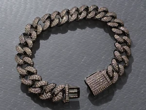 VENTA INMOBILIARIA: Brazalete Cubano Miami Ice Out de 12 mm 4,4 ctw Diamante Sim Laboratorio 81 g PESADO - Imagen 1 de 4