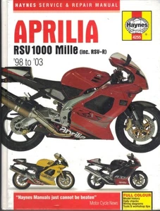 APRILIA RSV1000 MILLE,RSV MILLE R,RSV-R,HAYNES MANUAL 1998-2003 "HARDCOVER" - Bild 1 von 1