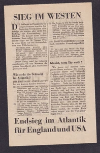 US British WWII Soldier Leaflet To German Soldiers to Surrender #501 - Picture 1 of 2