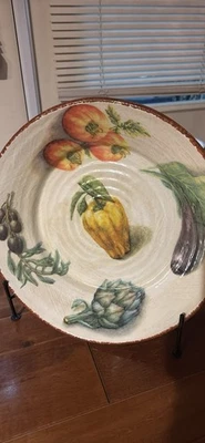 Tigela Williams Sonoma Jardin Potager 14" grande feita na Itália nova - Imagem 1 de 4