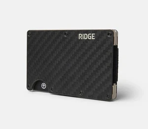 New The Ridge Minimalist Wallet Card Holder Carbon Fiber Wallet With Cash Strap - Picture 1 of 4