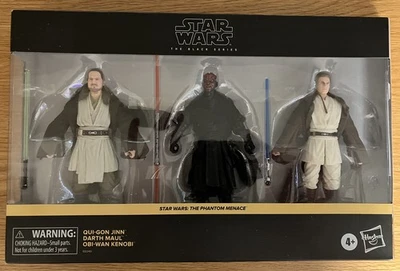 Hasbro Star Wars The Black Series 6 Inch The Phantom Menace 3 Pack NEW SEALED  - Image 1 of 2
