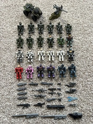 Halo Mega Bloks / Construx Bundle – Spartans, Marines, Elites, Brutes + Weapons - Image 1 of 4