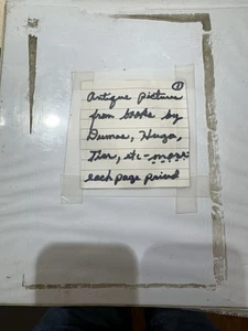 Antique Pictures/Pages  from books by Dumas, Hugo, Tier Etc. - Picture 1 of 12