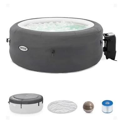 Bañera de hidromasaje inflable Intex SimpleSpa masaje con burbujas para 4 personas con cubierta energética Foto 1 de 4