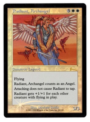 Radiant, Archangel -- MTG (SP+/NM Quality FOIL) - Urza's Legacy - See scans!! - Image 1 of 2