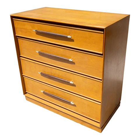 Vintage 1950s Heywood Wakefield Mid-Century Dresser Mid Height Chest of Drawers Cover