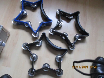3 Tambourine - 2 schwarz - 1 blau - Bild 1 von 2