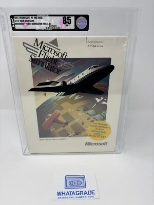 1991 Microsoft Flight Simulator 3.5" Floppy IBM PC VERSION 4.0 💎 Graded VGA 85 - Image 1 of 4