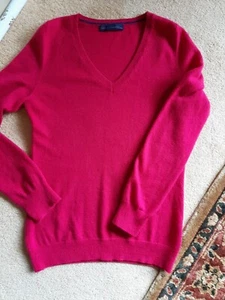 100% Cashmere Marks And Spencer Small V-neck Jumper - Picture 1 of 7