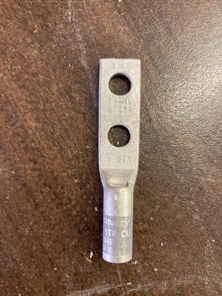 Burndy YA4CL2TC14 2 Hole 4 AWG Compression Lug - Image 1 of 1