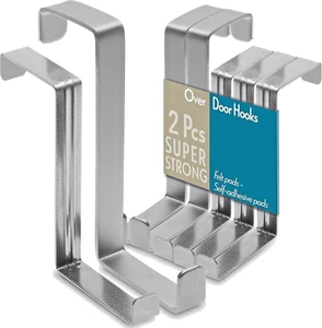 Ganchos sobre la puerta 3+2 ganchos de puerta de acero inoxidable súper fuertes para colgar + N - Imagen 1 de 7