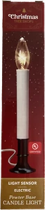 Elektrisches Fensterkerzenlicht - Zinnbasis - LICHTSENSORED Dusk To Dawn Kerze - Bild 1 von 8