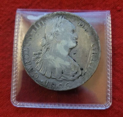 1806 8 Reales Spanish Mexico Silver Coin Mo TH - Image 1 of 4