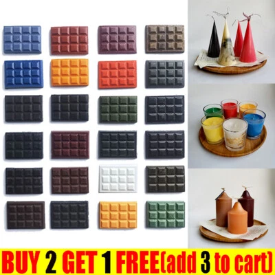 24 Farben Kerzen DIY Material Wachs Schmelzung Farbstoff Solid Oil-Solubl  ↑ - Bild 1 von 4