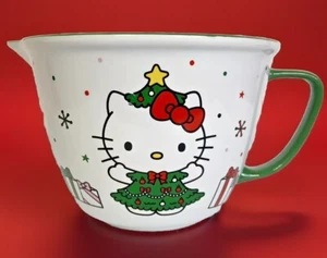 Hello Kitty Ciotola Miscelatore Ceramica Tema Natale con Versatore per Cottura Sanrio - Foto 1 di 7