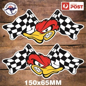 RACING DUCK STICKERS HOT ROD DRAG RALL DRIFT JDM STICKER - Picture 1 of 1