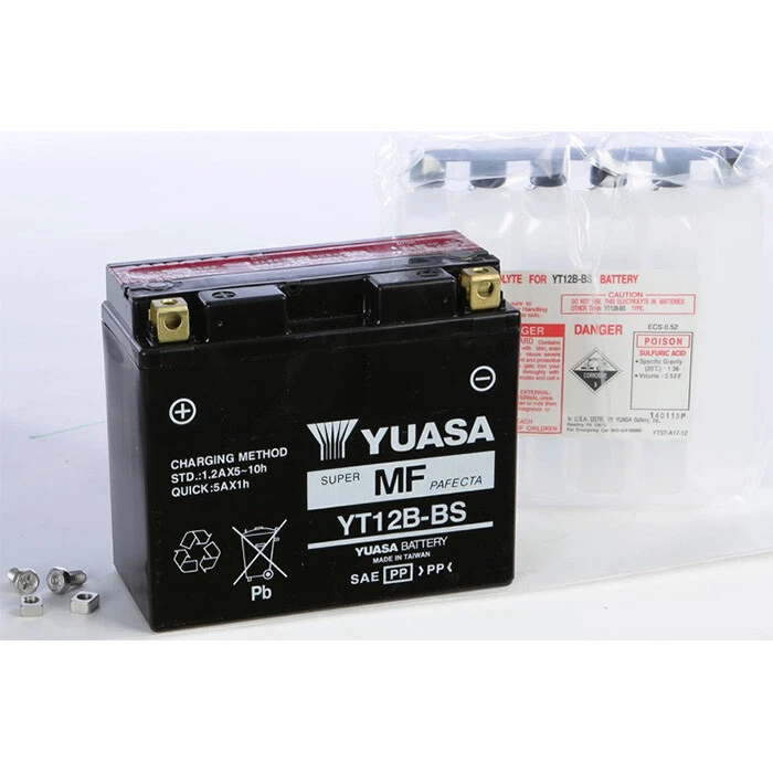 YUASA  BATTERY YT12B-BS MAINTENANCE FREE  Ducati Diavel 2011-2013 Ducati Diavel - Image 1 of 1