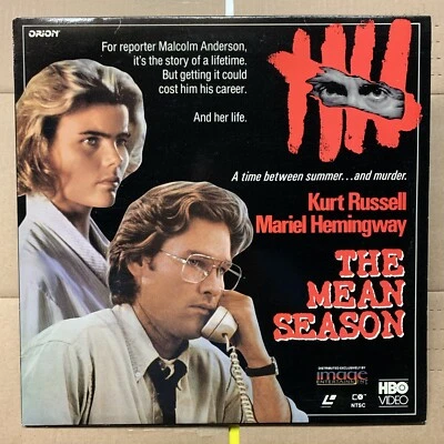 The Mean Season (Laserdisc) KURT RUSSELL MARIEL HEMINGWAY GREAT FILM RARE - Image 1 of 2