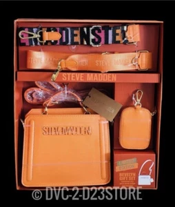 Steve Madden Orange Bevelyn Limited Edition Crossbody Purse Boxed Gift Set NEW - Picture 1 of 3
