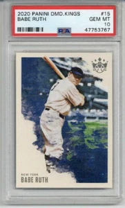 2020 PANINI DIAMOND KINGS #15 BABE RUTH NEW YORK YANKEES PSA 10 LOW POP RARE - Picture 1 of 2