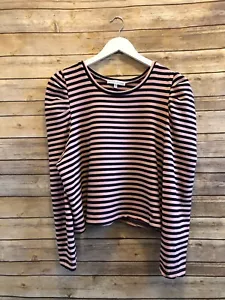 Rebecca Minkoff Talia Striped Cropped Sweatshirt Size XXL Equivalent To US 12 - Picture 1 of 5
