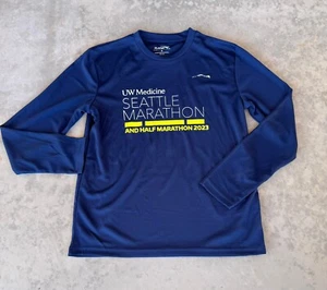 2023 SEATTLE MARATHON & HALBMARATHON Langarm Finisher T-Shirt Größe SMALL - Bild 1 von 10