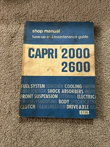 Capri 2000 2600 Shop Manual. Tune-up and Maintenance Guide. - Bild 1 von 4