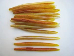 15 pk 5" Senko Style - SEXY MELON - Soft Plastic Bass Worms SCENT & SALT USA - Picture 1 of 9