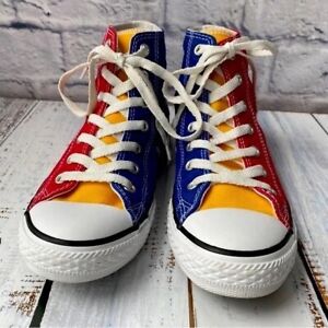 Converse All-Star Sneakers Shoes Hi Top Red Yellow Blue Unisex Boys Kids Youth 3