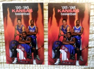 2 Vintage KU JAYHAWK BASKETBALL Pocket Spielpläne - '95-'96 - Bild 1 von 2