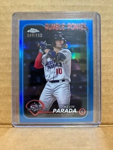 Kevin Parada 2024 Topps Pro Debut Chrome Blue Refractor /150 PDC-96 - Picture 1 of 2