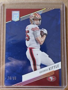 2023 Donruss Elite George Kittle Blue Shimmer Status /99 49ers