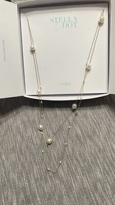 Stella & Dot SCULPTURAL PEARL GARDEN STATION NECKLACE #N1194M - Picture 1 of 4