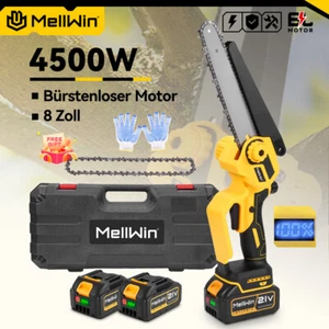 8 Zoll Mini Akku Kettensäge Bürstenloser Handkettensäge + 2 Akku Für Makita 18V - Bild 1 von 12