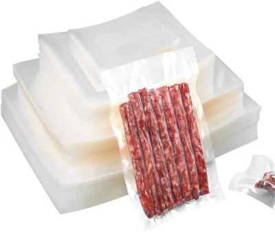 100 Stück Vakuumierbeutel 15x25/20x30/25x35/28x40 Gefrierbeutel Sous Vide Beutel