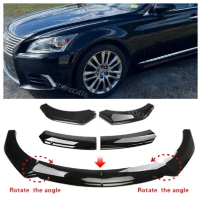Glossy Black Front Bumper Lip Spoiler Splitter Kits For Lexus LS460 US - Изображение 1 из 4