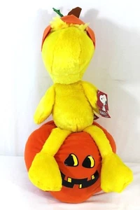 Peanuts Halloween Woodstock Sitting on Great Pumpkin Plush Stuffed Toy w/Tags - Picture 1 of 6