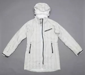 Womens Helly Hansen Off-White Trench Coat Snow Parka Ski Jacket Size XS X-Small - Picture 1 of 10