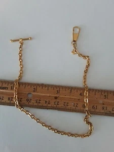 Vintage pocket watch chain, 18kgold filled 12 in.stamped,asictured , beauty - Picture 1 of 3