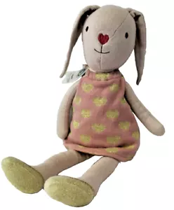 Apple Park Cotton 42cm Bunny Rabbit Organic Knit Kids Baby Plush Cuddle Toy NEW - Picture 1 of 20