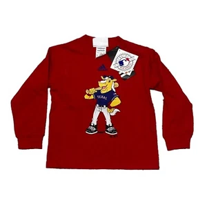 Texas Rangers ADIDAS Mascot Shirt L/S Sz 4T Red MLB NWT - Picture 1 of 6