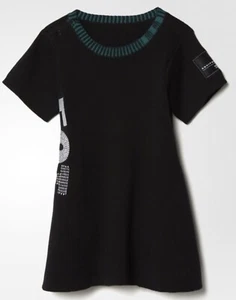 ADIDAS EQT Black White Green Cotton Knit S/S Dress NEW Infant Girls Sz 18 Months - Picture 1 of 4