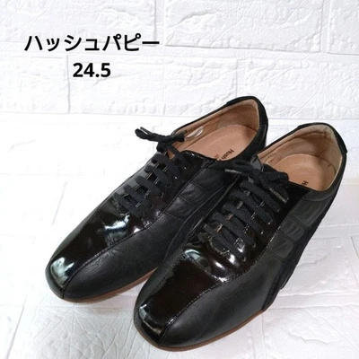 Hush Puppies Men's Leather Sneakers 24.5cm Casual Shoes Pre-Owned No Box - Image 1 of 4