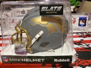 Shannon Sharpe Denver Broncos Signed Mini Slate Helmet. Beckett Certified - Picture 1 of 7