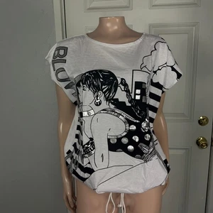 Camisa Para Mujer LA Blowout Vintage Años 80 Camiseta Gráfica Algodón S/S Metálica H25 - Imagen 1 de 6