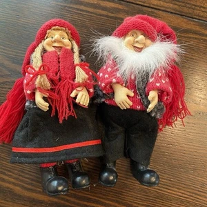 Paar Vintage Norweger Weihnachtswichtel �� - Bild 1 von 5