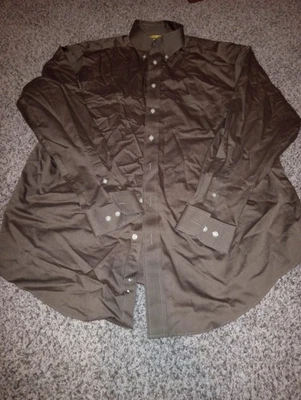 Camisa Roundtree Yorke Etiqueta Dorada Talla XLT No Plancha Rendimiento Perfecto Verde Oliva Foto 1 de 4