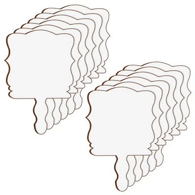 12 PIEZAS VENTILADORES DE GRADUACIÓN DE SUBLIMACIÓN EN BLANCO 2025 HÁGALO USTED MISMO VENTILADOR DE PALETA DE MANO MADERA FOTO FRA Foto 1 de 4